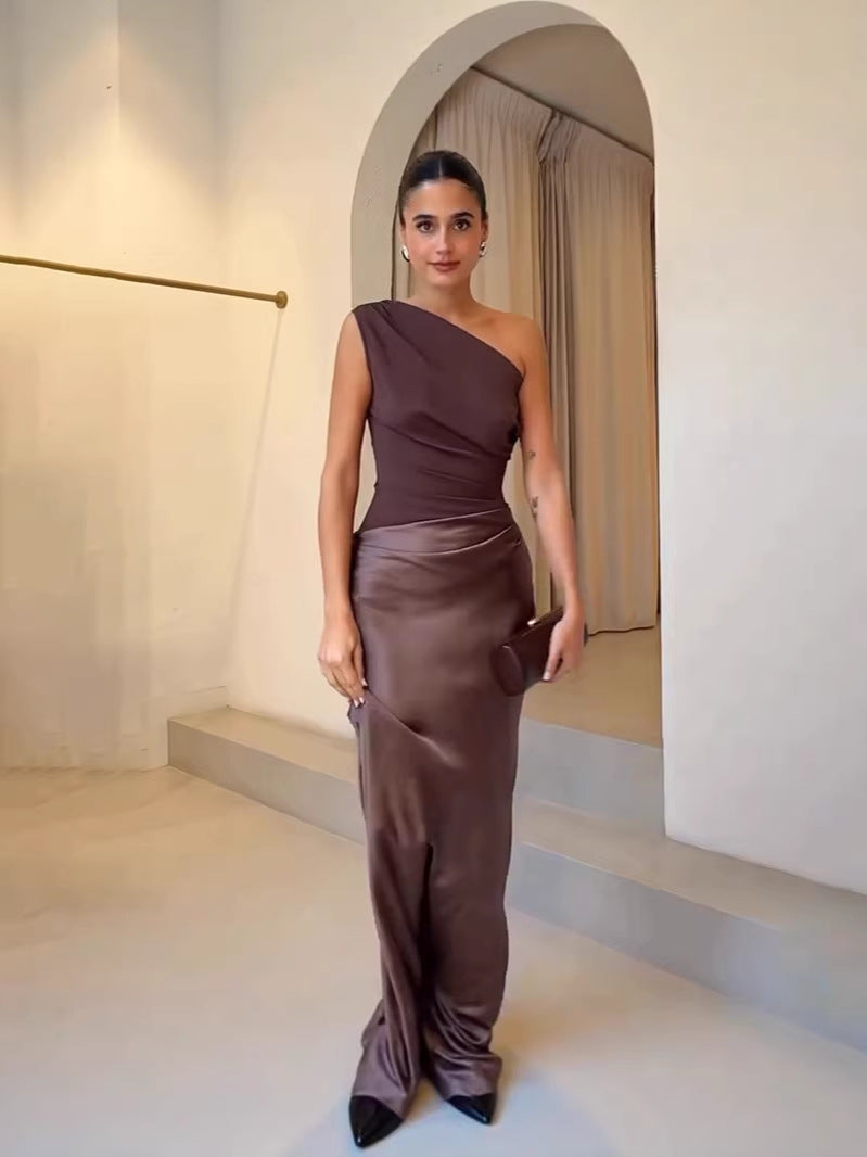 Elegant Solid Color Backless Bodycon Dress