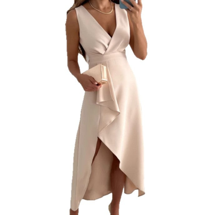 Elegant Sleeveless V-Neck Dress