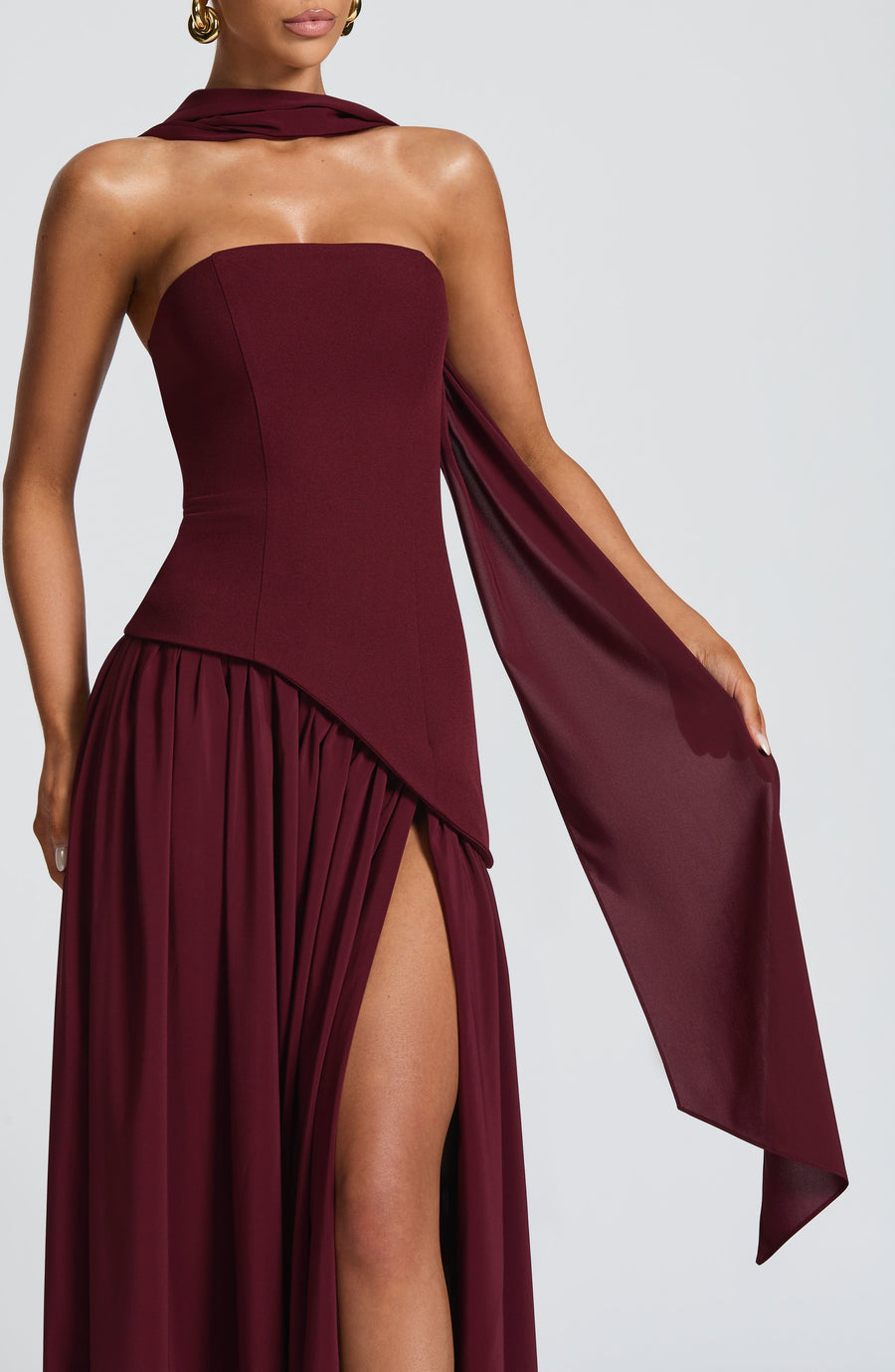Maliyah Maxi Dress - Cherry Lacquer Dress Babyboo Fashion Premium Exclusive Design